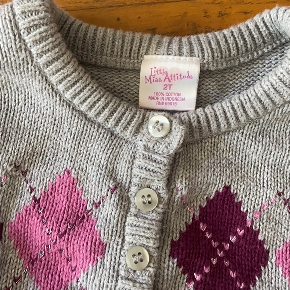 Little Miss Attitude Girls 2T Sweater - Picture 3 of 4